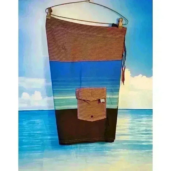 GIANT 36 Mens Boardshort Swim Bathing Suit CARGO pants bottoms size 36 - Picture 3 of 5